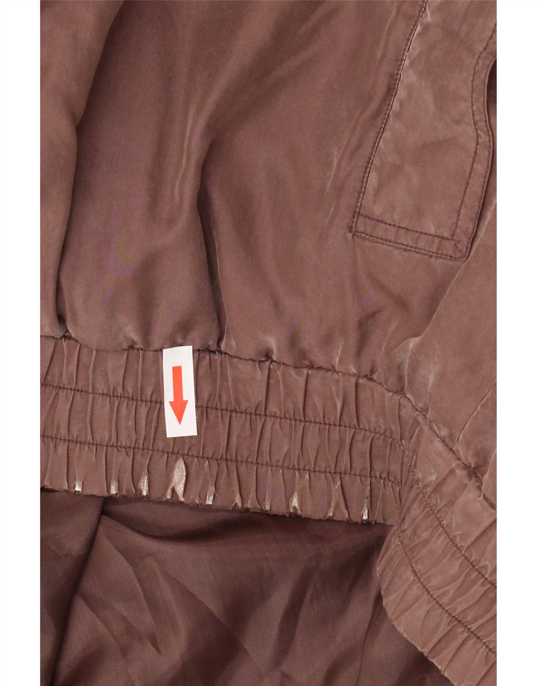 Brugi Mens Bomber Jacket UK 38 Medium Brown Silk