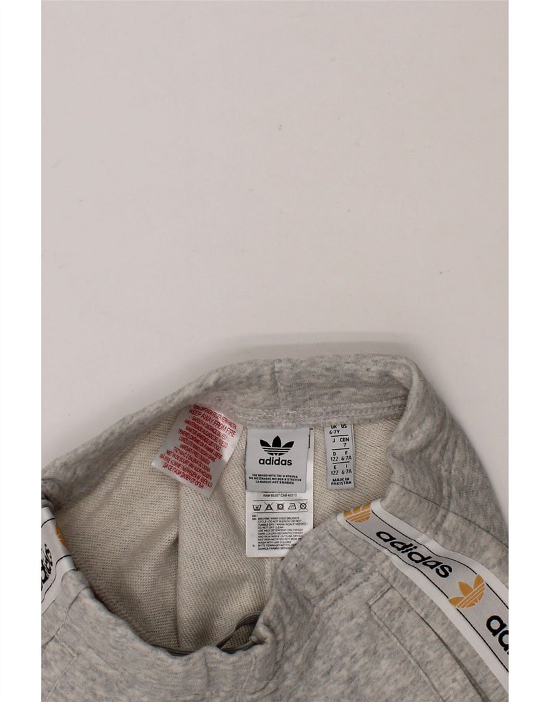 ADIDAS Boys Graphic Sport Shorts 6-7 Years  Grey Cotton Vintage Adidas and Second-Hand Adidas from Messina Hembry 