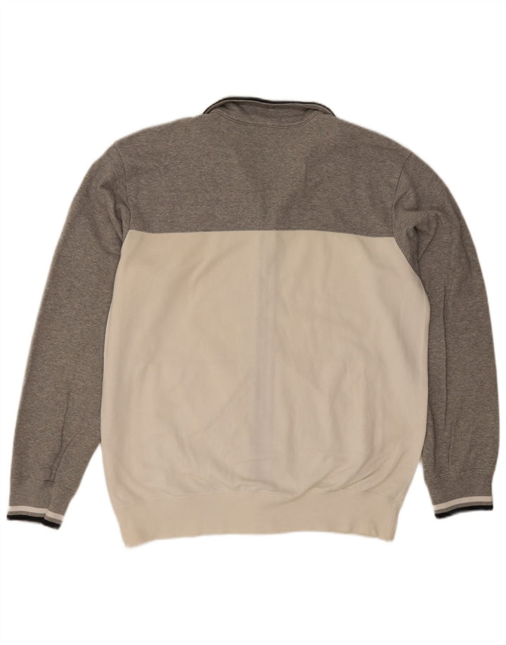 Champion Mens Tracksuit Top Jacket XL Grey Colourblock Cotton