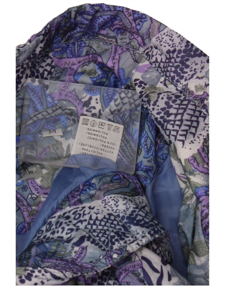 VINTAGE Womens Abstract Pattern Bomber Jacket UK 14 Medium Multicoloured