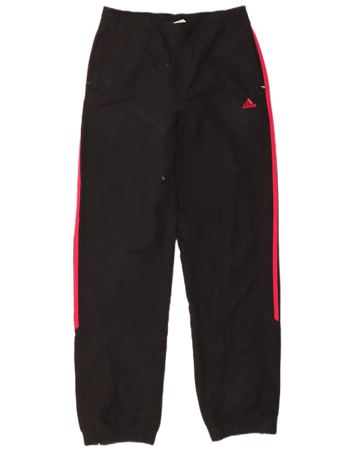 Adidas Womens Tracksuit Trousers Joggers UK 10 Small Black Polyester