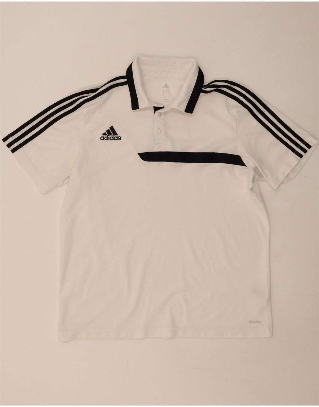 ADIDAS Mens Climalite Polo Shirt XL White Colourblock Polyester