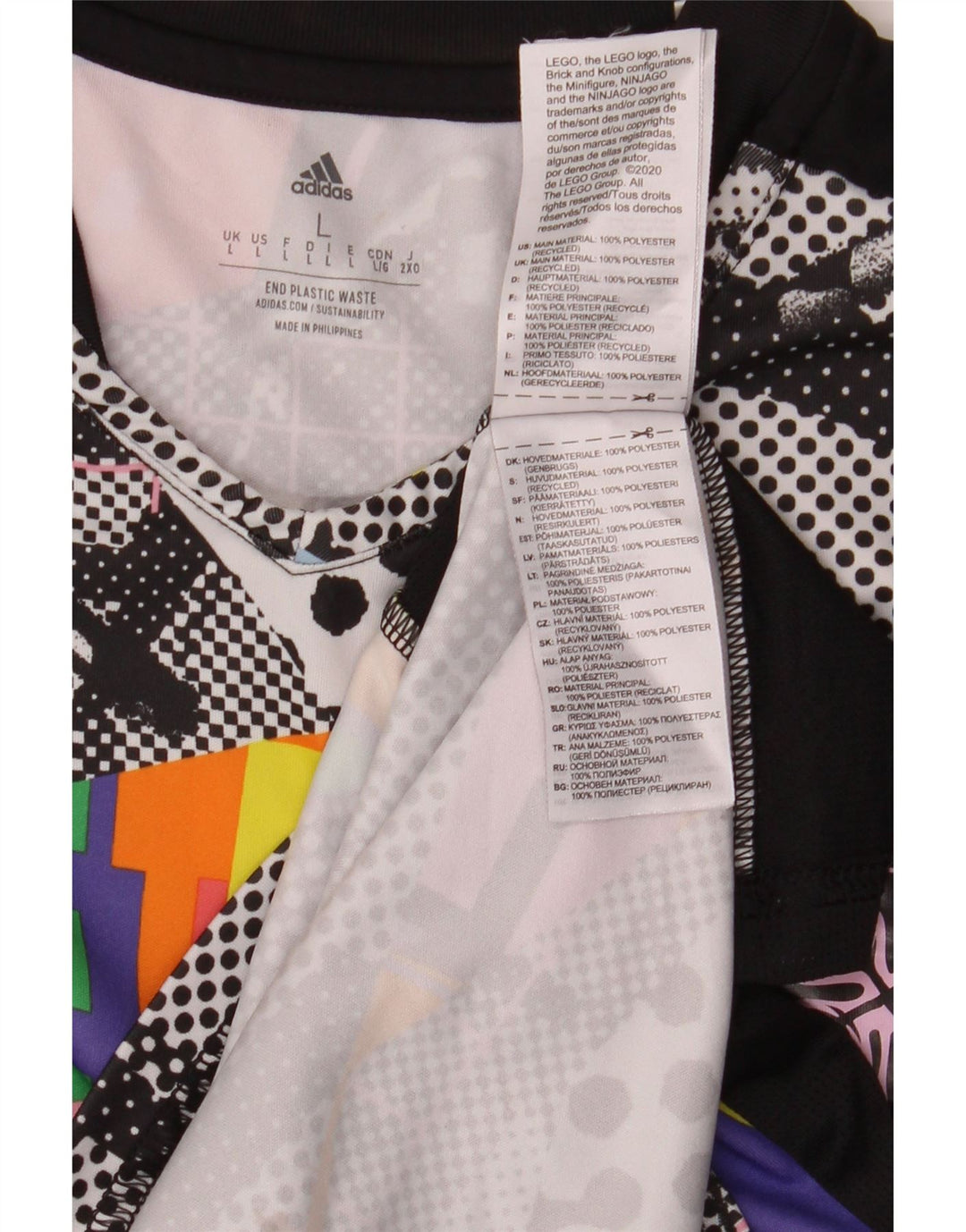Adidas Mens Graphic T-Shirt Top Large Multicoloured