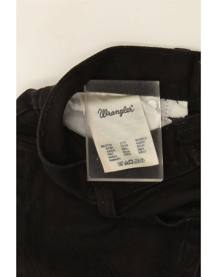 Wrangler Mens Straight Jeans W30 L32 Black Cotton