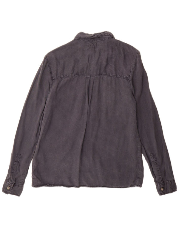 Topshop Womens Shirt UK 8 Small Grey Tencel