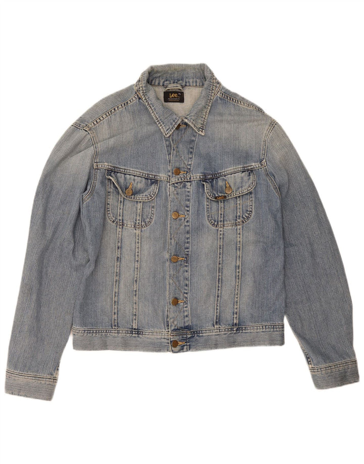 Lee Mens Denim Jacket UK 42 XL Blue Cotton