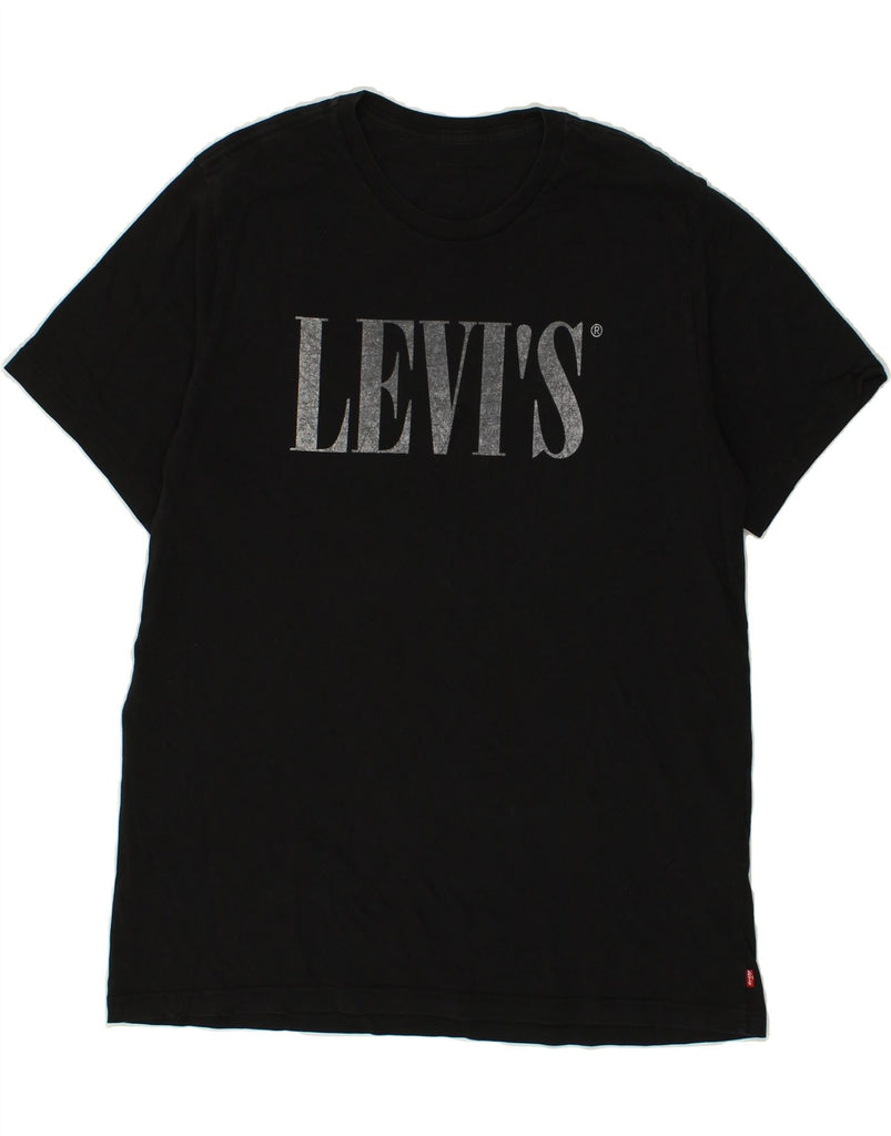 LEVI'S Mens Graphic T-Shirt Top Large Black Cotton | Vintage Levi's | Thrift | Second-Hand Levi's | Used Clothing | Messina Hembry 