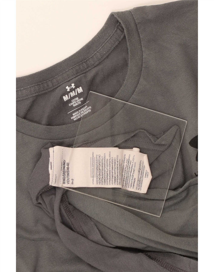 Under Armour Mens T-Shirt Top Medium Grey Cotton