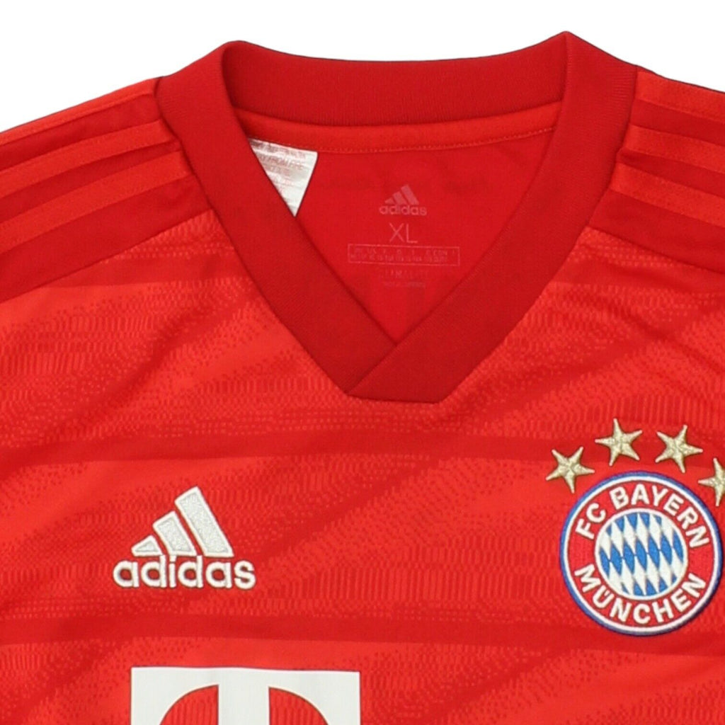 Bayern Munich 2019-20 Adidas Boys Red Home Shirt | Football Kids Sportswear | Vintage Messina Hembry | Thrift | Second-Hand Messina Hembry | Used Clothing | Messina Hembry 