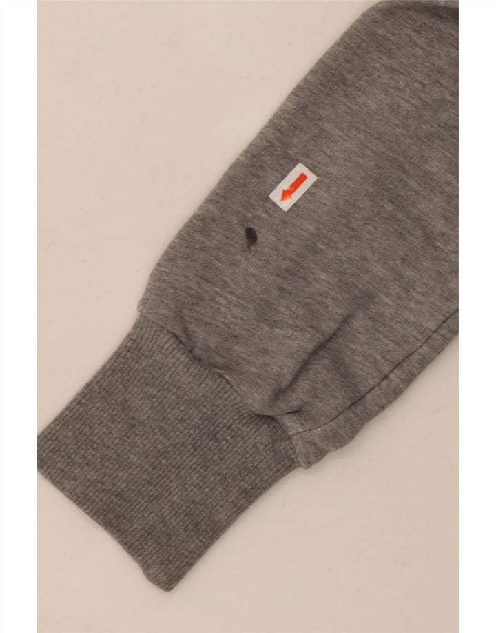 PUMA Womens Tracksuit Top Jacket UK 12 Medium Grey Floral Cotton