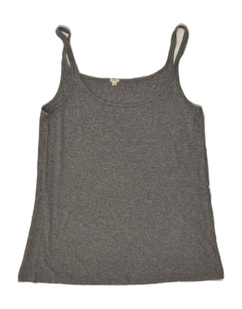 J. CREW Womens Cami Top UK 18 XL Grey Cotton | Vintage J. Crew | Thrift | Second-Hand J. Crew | Used Clothing | Messina Hembry 