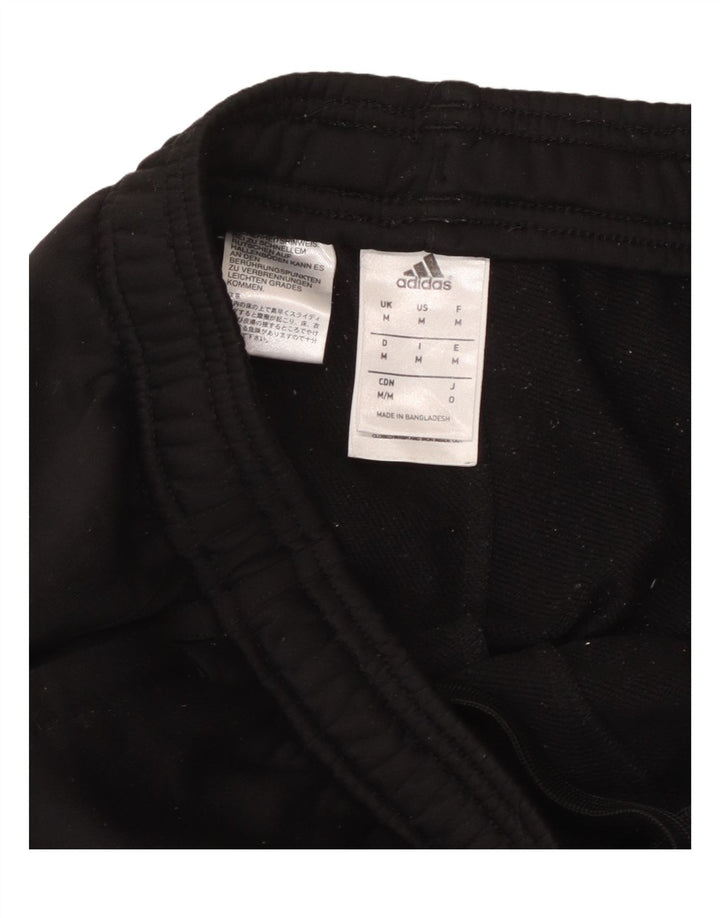 ADIDAS Mens Tracksuit Trousers Medium Black Polyester