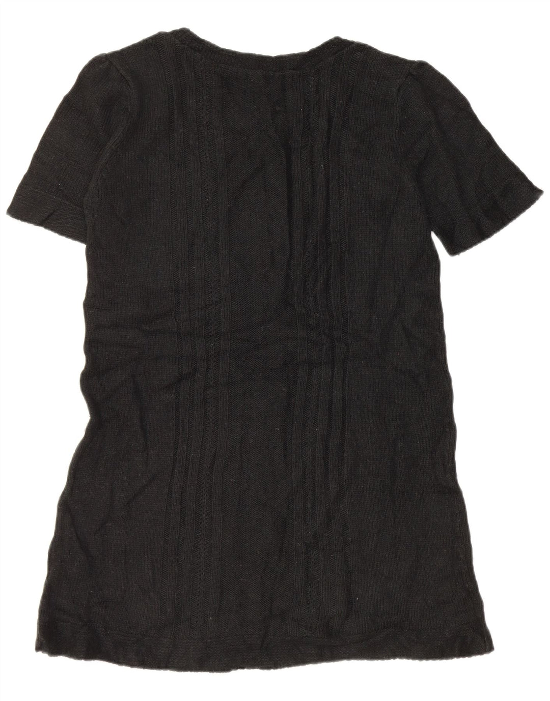Marks & Spencer Womens Jumper Dress UK 14 Medium Black Acrylic