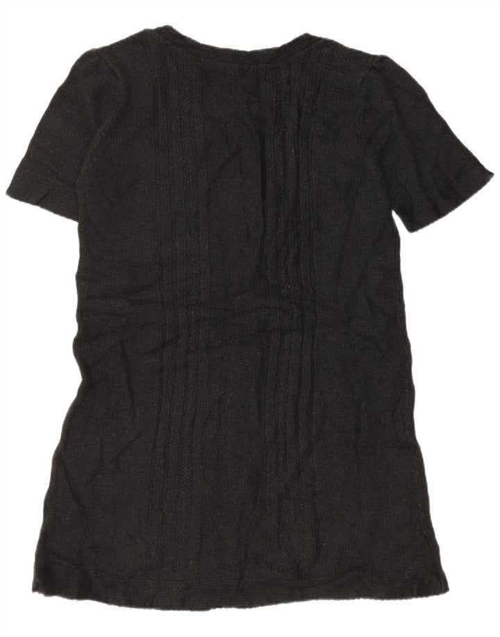 Marks & Spencer Womens Jumper Dress UK 14 Medium Black Acrylic