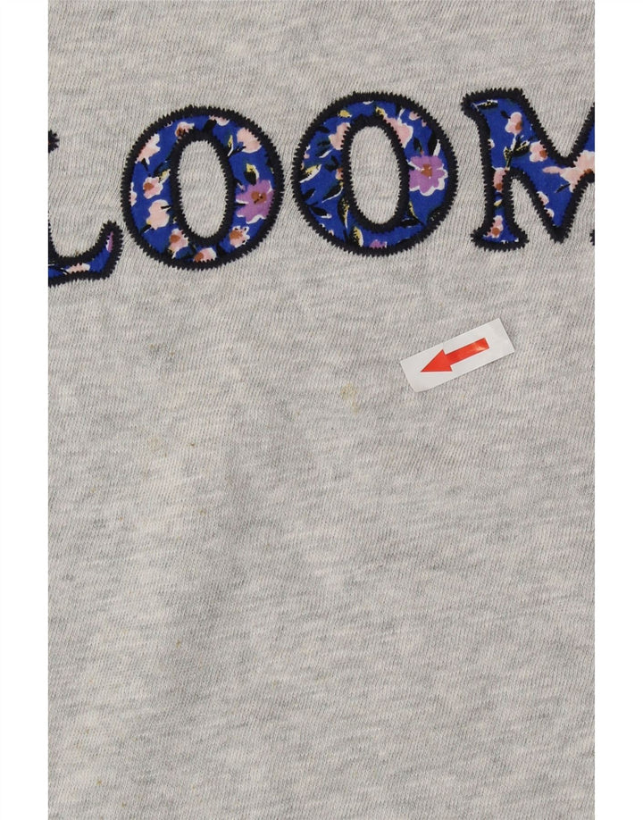Marks & Spencer Womens Graphic Sweatshirt Jumper UK 10 Small Grey Flecked