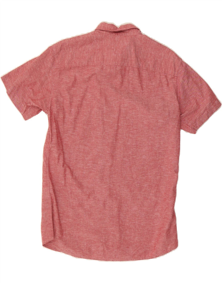 JACK & JONES Mens Short Sleeve Shirt Medium Red Cotton Vintage Jack & Jones and Second-Hand Jack & Jones from Messina Hembry 