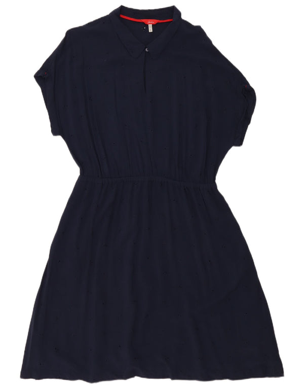 Joules Womens A-Line Dress UK 18 XL Navy Blue Viscose