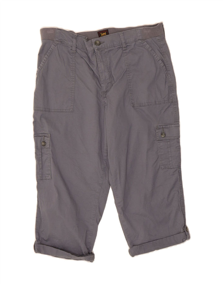 LEE Womens Capri Cargo Trousers US 16 2XL W36 L21 Grey Cotton Vintage Lee and Second-Hand Lee from Messina Hembry 