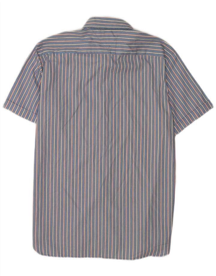 Tommy Hilfiger Mens Short Sleeve Shirt Large Blue Striped