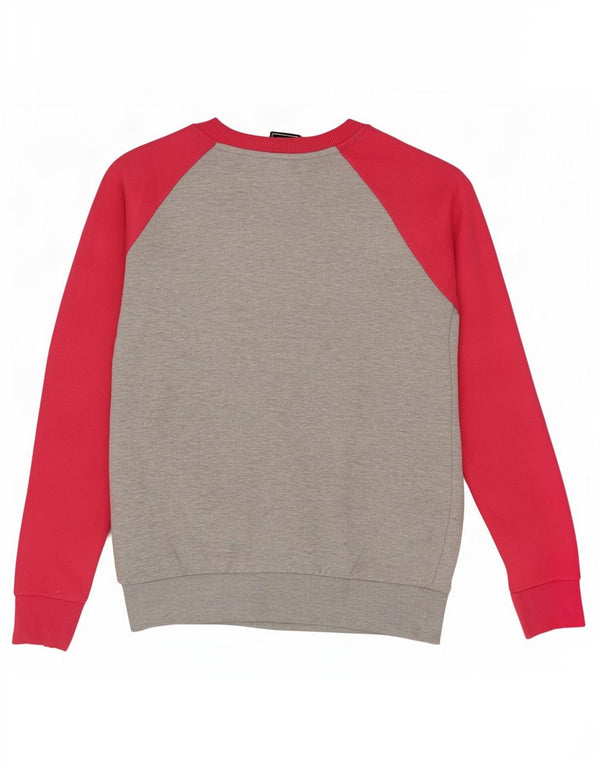 Superdry Womens Oversized Sweatshirt Jumper UK 10 Small Grey Colourblock