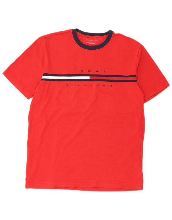 Tommy Hilfiger Mens Graphic T-Shirt Top Large Red Cotton