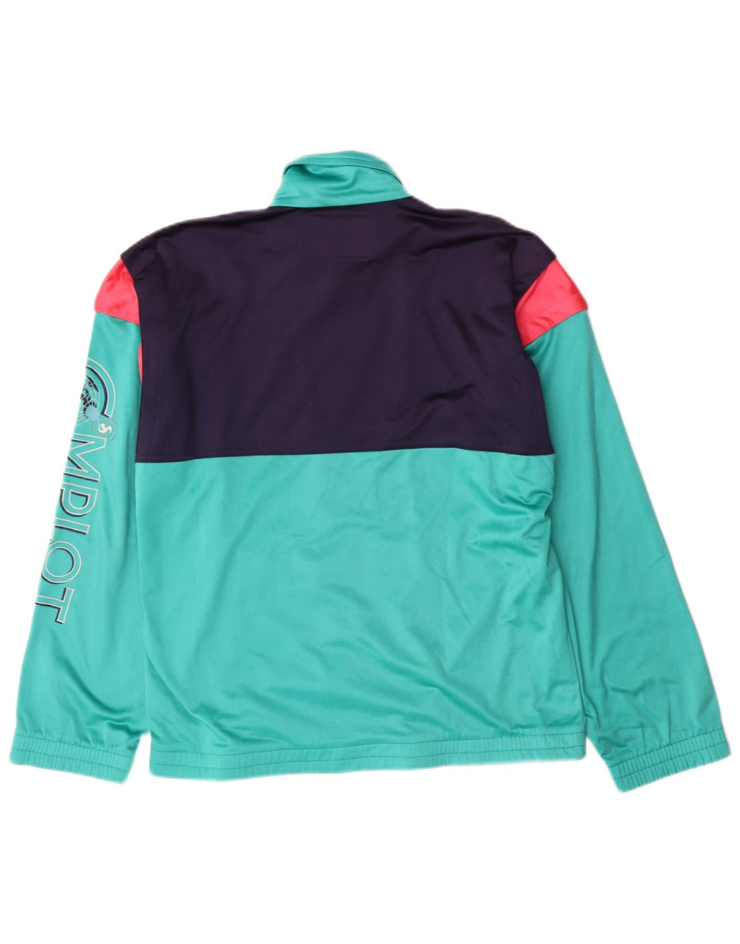 DIADORA Mens Tracksuit Top Jacket UK 40 Medium Turquoise Colourblock