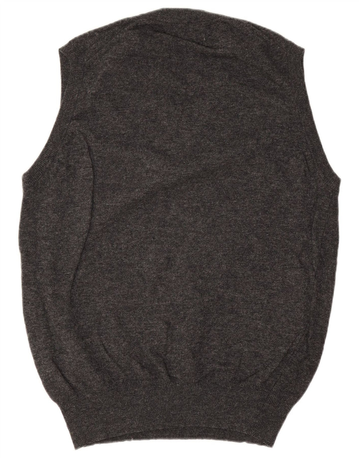 Commander Mens Vest Tank Top IT 52 Large Grey Wool