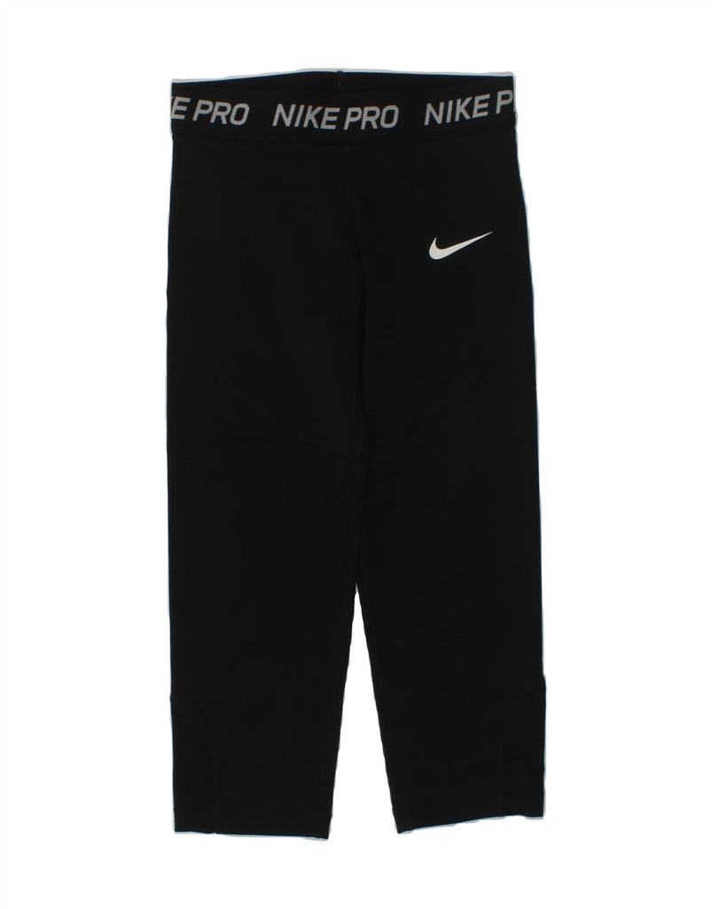 NIKE Girls Dri Fit Graphic Tracksuit Trousers 10-11 Years Medium Black | Vintage Nike | Thrift | Second-Hand Nike | Used Clothing | Messina Hembry 
