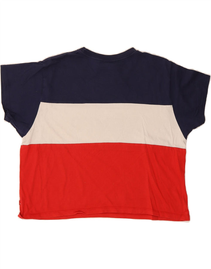LEVI'S Womens Graphic T-Shirt Top UK 16 Large Multicoloured Colourblock Vintage Levi's and Second-Hand Levi's from Messina Hembry 