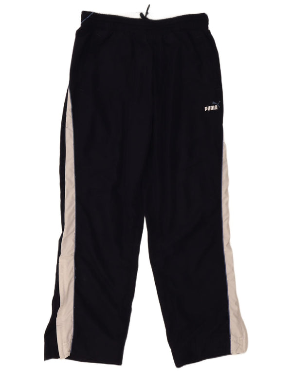 Puma Mens Tracksuit Trousers Large Navy Blue Colourblock Polyester Sports