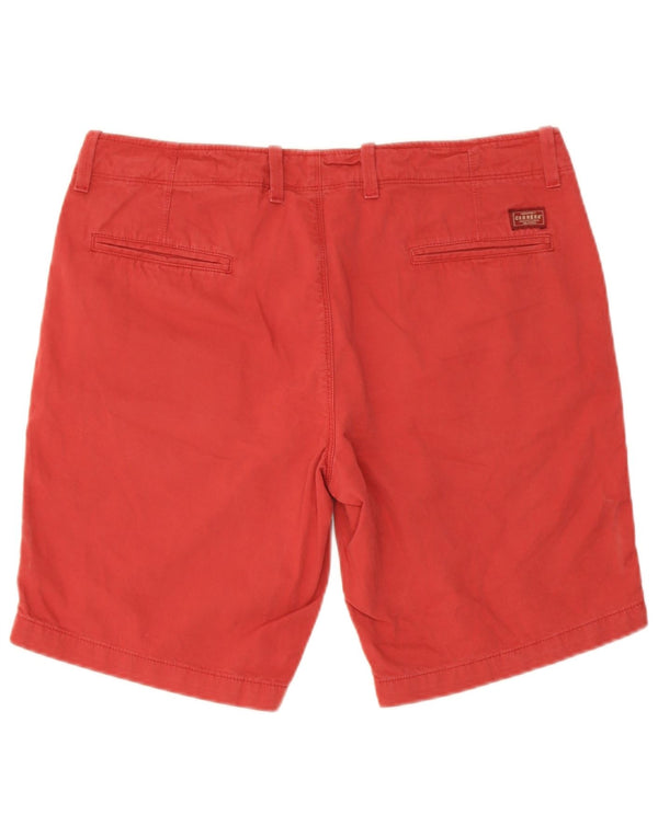Carrera Mens Chino Shorts IT 52 XL W36  Red Cotton