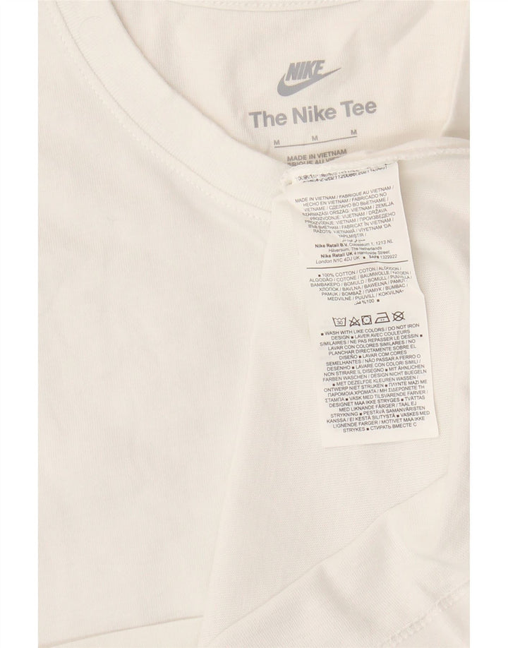 NIKE Mens T-Shirt Top Medium White Cotton