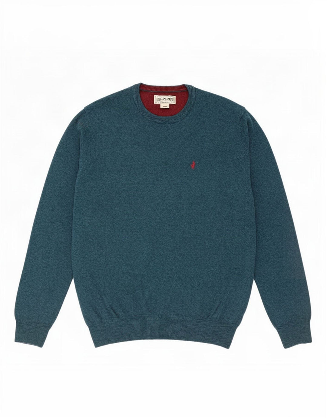 Marlboro Classics Mens Crew Neck Jumper Sweater Large Blue Wool