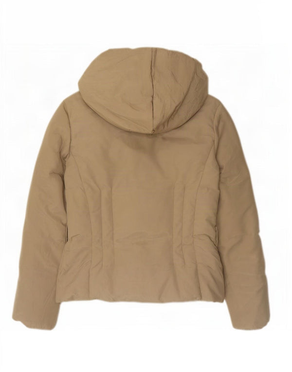 Elisabetta Franchi Womens Padded Jacket IT 42 Medium Beige Polyester