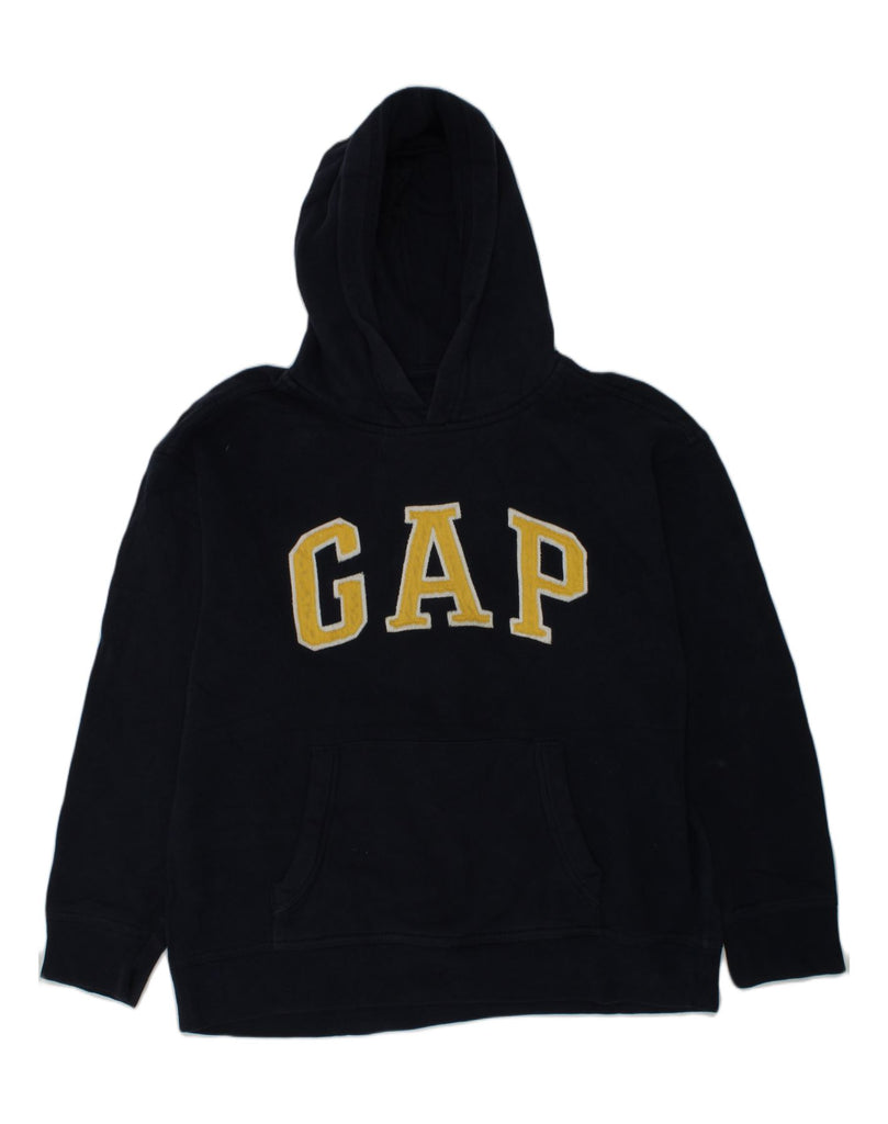 GAP Boys Graphic Hoodie Jumper 9-10 Years Large Navy Blue Cotton | Vintage Gap | Thrift | Second-Hand Gap | Used Clothing | Messina Hembry 