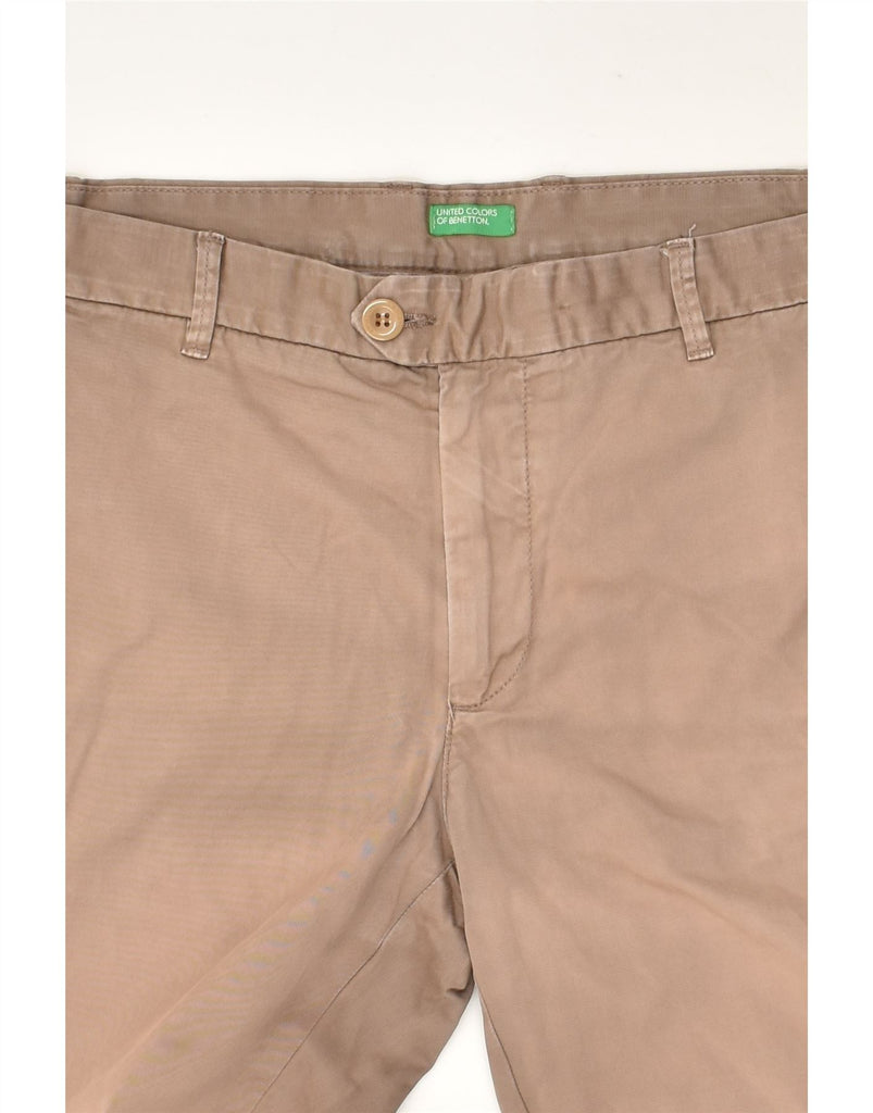 BENETTON Mens Slim Chino Trousers W36 L30  Brown | Vintage Benetton | Thrift | Second-Hand Benetton | Used Clothing | Messina Hembry 