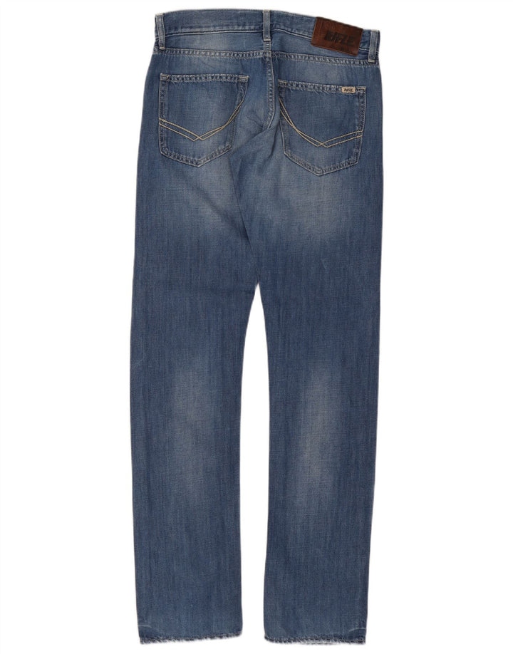 Rifle Womens Straight Jeans W28 L33 Blue Cotton