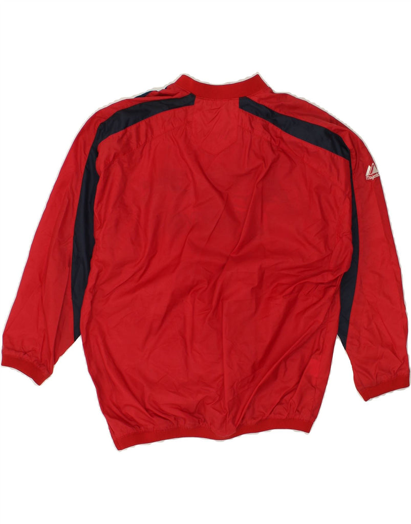 MAJESTIC Boys Cardinals Pullover Tracksuit Top Jacket 8-9 Years Small Red | Vintage Majestic | Thrift | Second-Hand Majestic | Used Clothing | Messina Hembry 