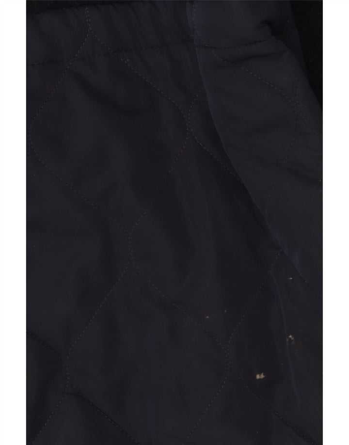 Marks & Spencer Womens Overcoat UK 12 Medium  Navy Blue Polyester