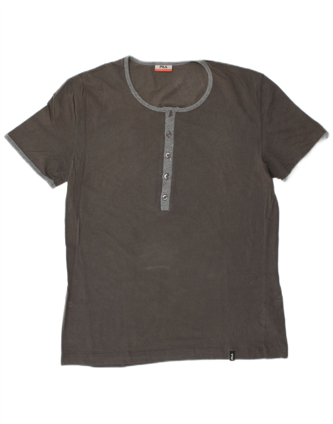 FILA Mens T-Shirt Top XL Grey Cotton