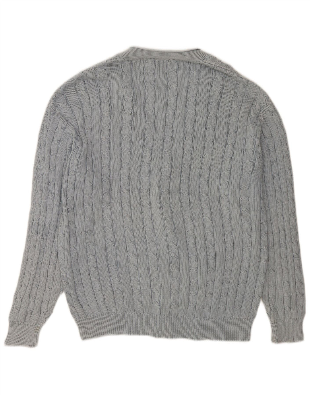 Stefanel Mens Cardigan Sweater Large Blue Cotton