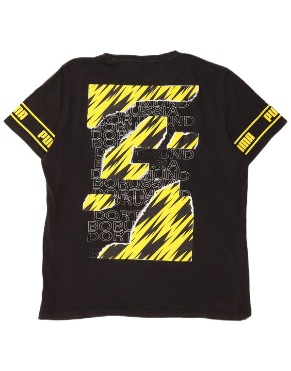 Puma Mens BVB Dortmund Graphic T-Shirt Top XL Black Cotton