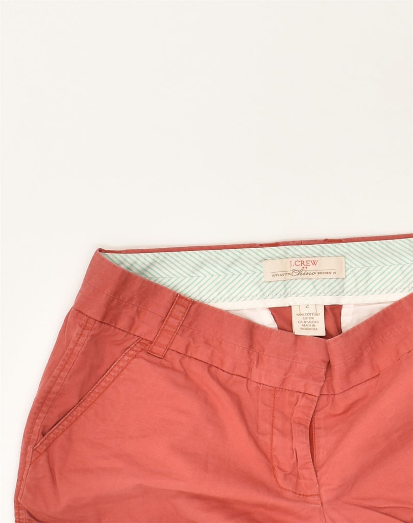 J. CREW Womens Chino Shorts US 2 XS W30 Orange Cotton | Vintage J. Crew | Thrift | Second-Hand J. Crew | Used Clothing | Messina Hembry 