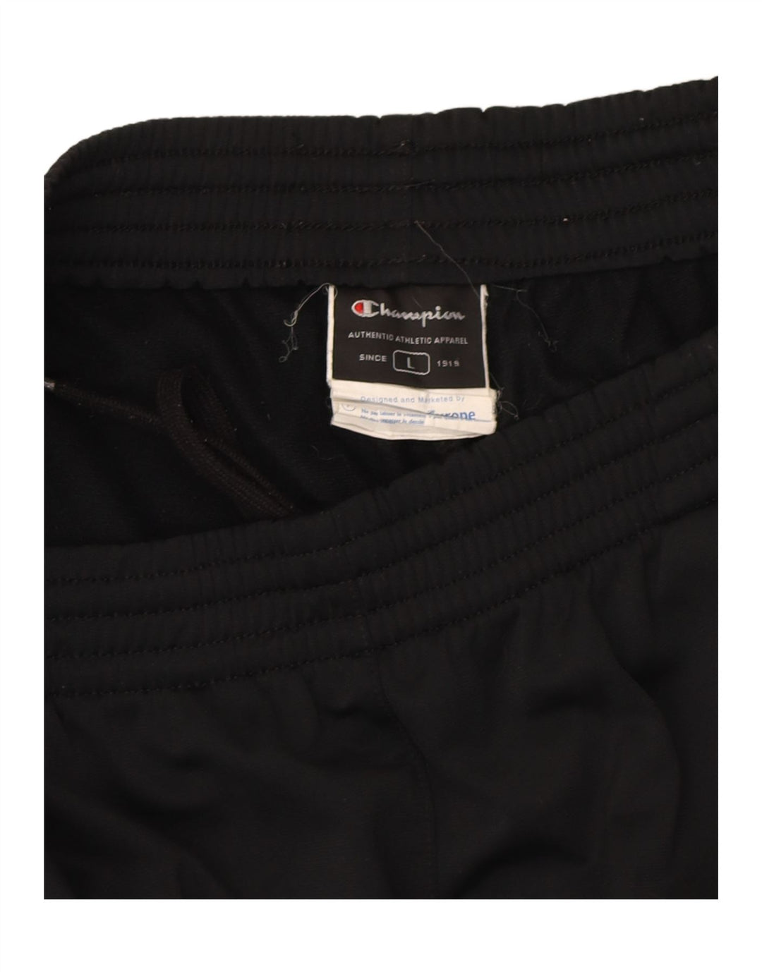 CHAMPION Mens Tracksuit Trousers Large Black Polyester Vintage Champion and Second-Hand Champion from Messina Hembry 