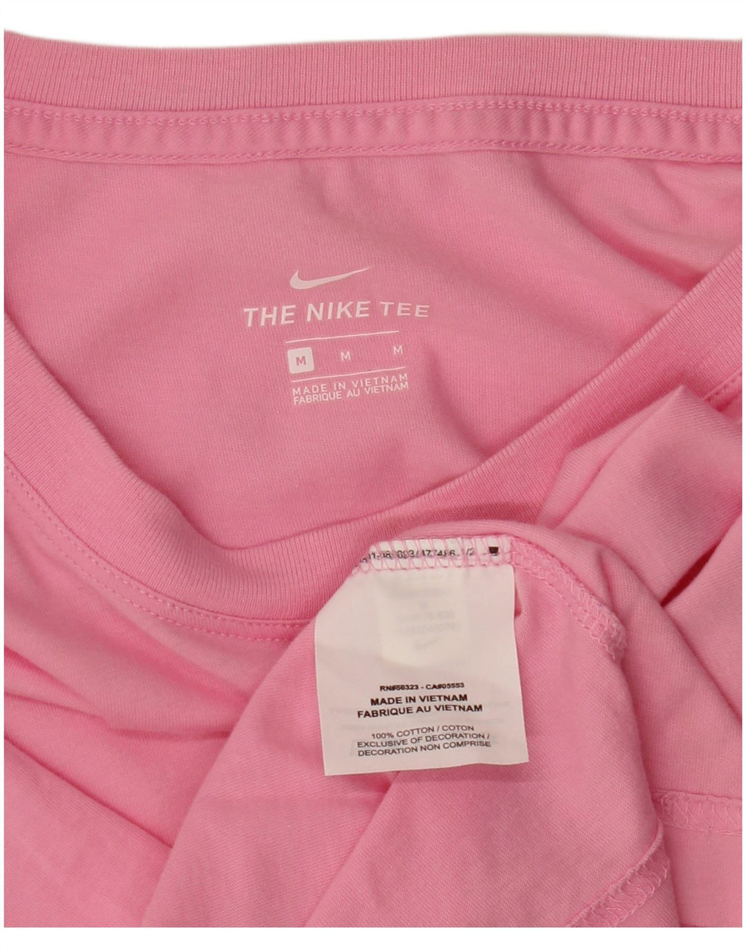 NIKE Womens Crop Graphic T-Shirt Top UK 14 Medium Pink Cotton