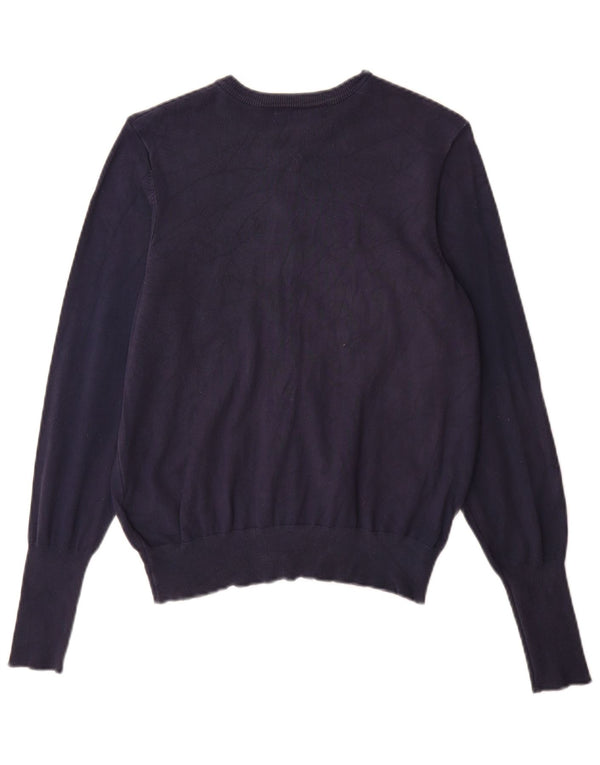 Marks & Spencer Womens Cardigan Sweater UK 14 Medium Navy Blue Viscose