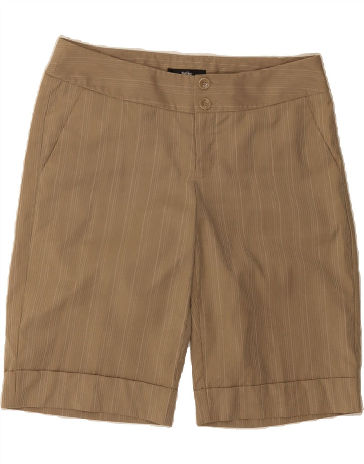 MOSSIMO Womens Chino Shorts US 6 Medium W30 Brown Striped Polyester Vintage Mossimo and Second-Hand Mossimo from Messina Hembry 