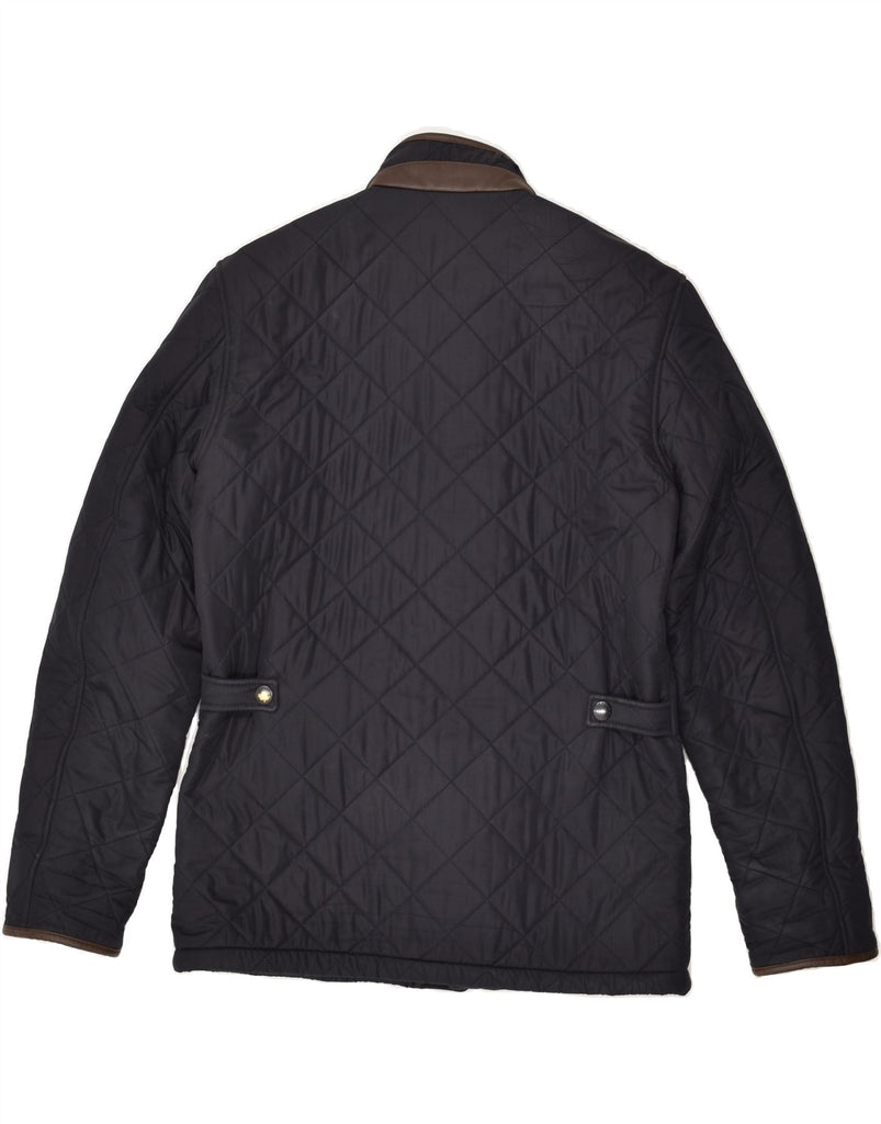 BARBOUR Mens Quilted Jacket UK 36 Small Black Polyamide | Vintage Barbour | Thrift | Second-Hand Barbour | Used Clothing | Messina Hembry 