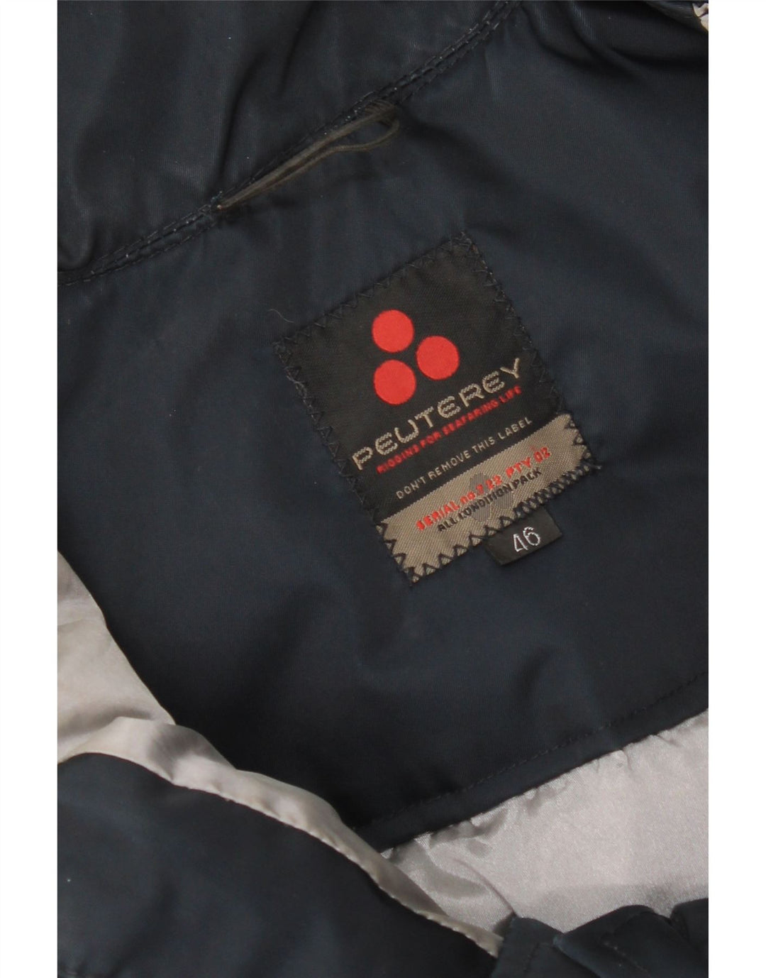 PEUTEREY Womens Padded Jacket IT 46 Large Navy Blue Polyester