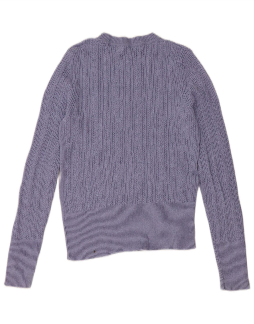 Marks & Spencer Womens Crew Neck Jumper Sweater UK 8 Small Blue Viscose